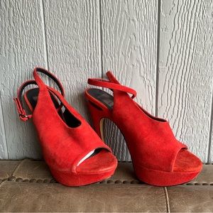 Dolce vita red strap heels 👠